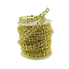 Double Lined Oval Flat Pearl Trim Ribbon, 6mm, 12-Yard