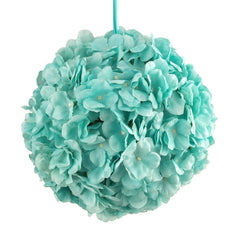 Silk Hydrangea Flower Kissing Balls Centerpiece, 10-Inch