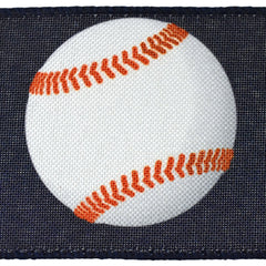 Baseball Faux Linen Sports Wired Ribbon, 2-1/2-Inch, 10-Yard