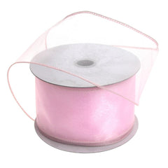 Sheer Chiffon Ribbon Wired Edge, 2-1/2-Inch, 25 Yards