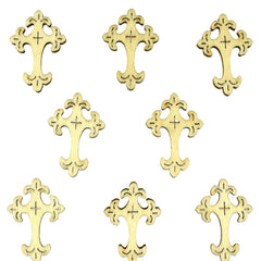 Wooden Filigree Cross Stickers, 1-1/4-Inch, 13-Count