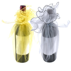 Organza Wine Bottle Wrap, 28-Inch, 6-Count