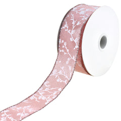 Berry Branch Silhouette Wired Ribbon, 10-yard