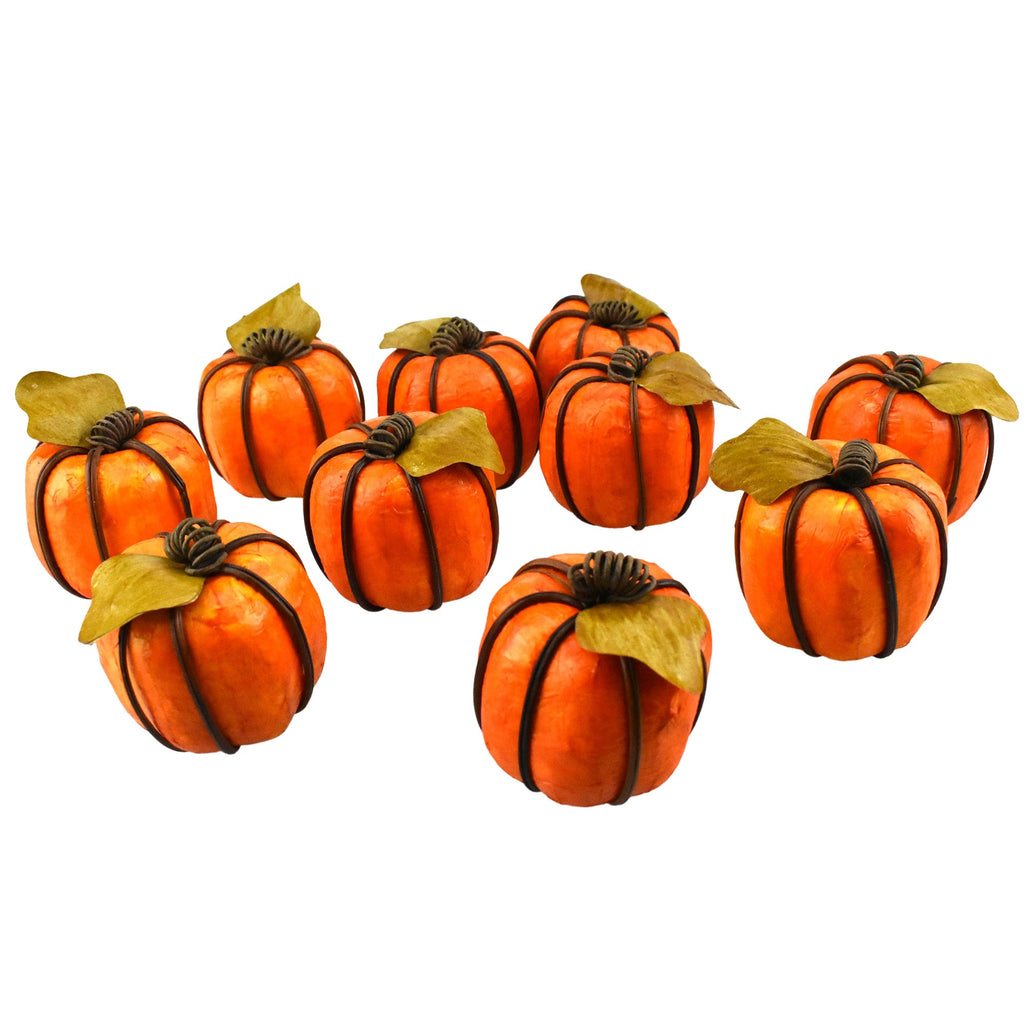Decorative Autumn Mini Pumpkin Bowl Fillers, 2-1/4-inch, 10-count