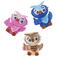 3D Owl Craft Foam Cutouts, 3-Inch, 10-Count