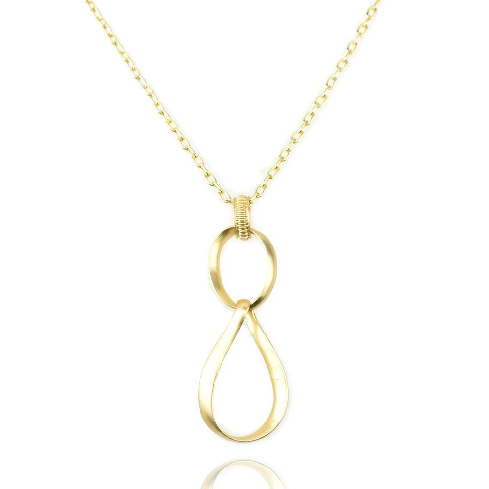 Gold Twisted Link Necklace, 30-Inch