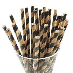 Candy Striped Paper Straws, 7-3/4-inch, 25-Piece