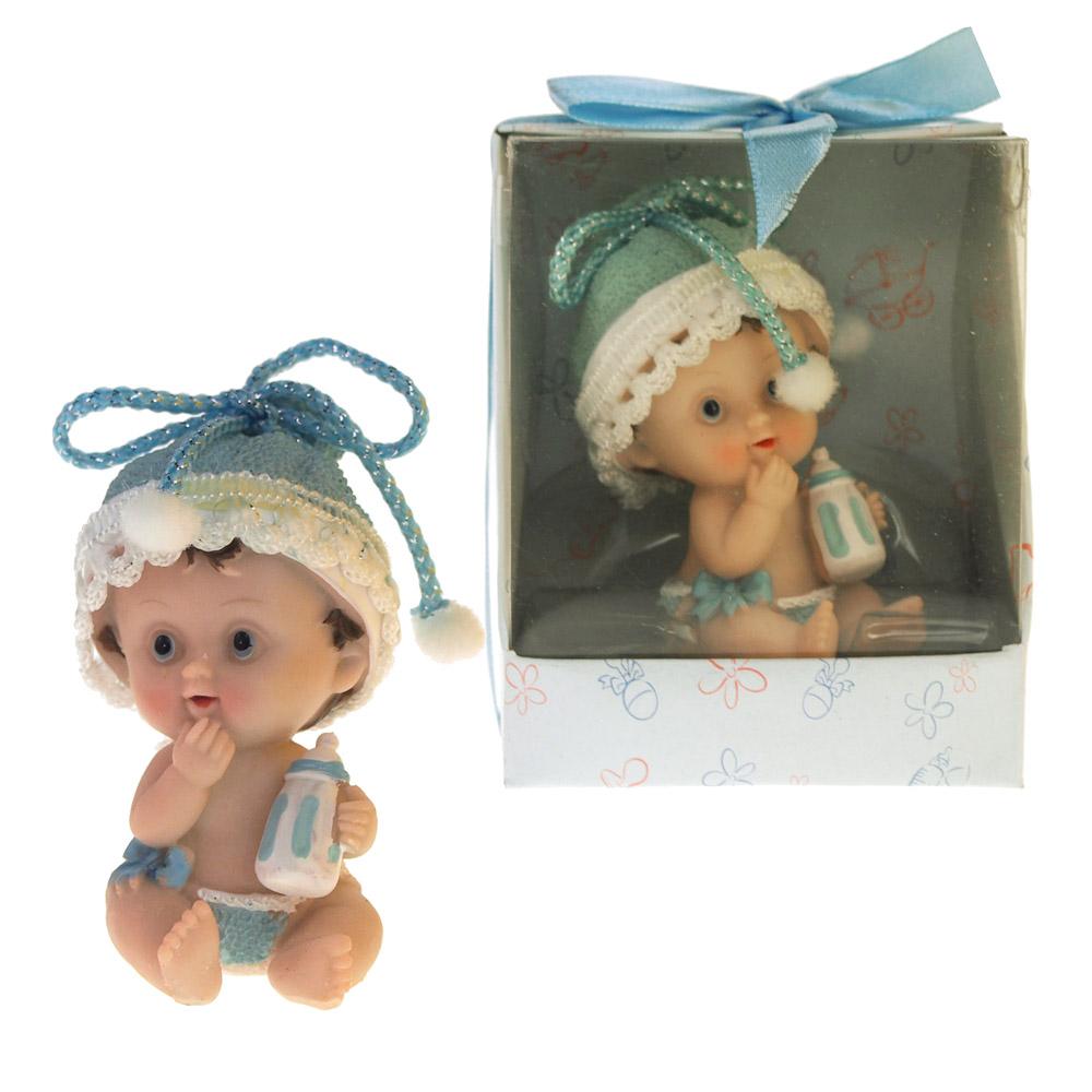 Baby Favors Souvenir, 3-Inch, Cute Baby, Light Blue