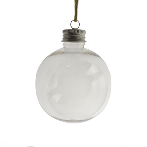 Craft DIY Clear Plastic Ornament with Aluminum Lid, 4-Inch