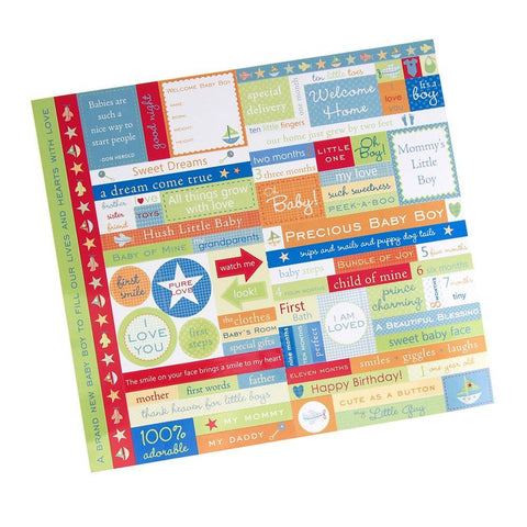 Baby Boy Fresh Verse Card-stock Stickers, Assorted Color, 10-Inch