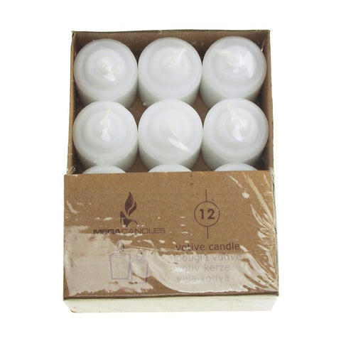 Unscented White Tealight Votive Candles, 1-3/4-Inch, 12-Piece