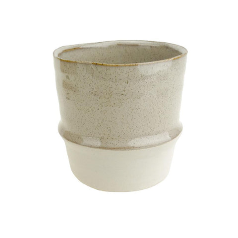 Two Toned Tapered Ceramic Pot, 4-3/4-Inch