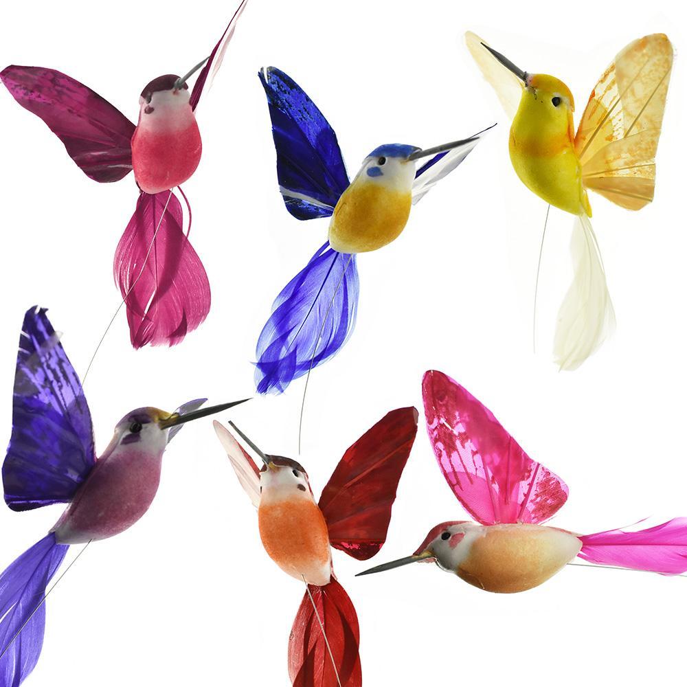 Mini Bright Hummingbird Picks, 10-Inch, 12-Piece