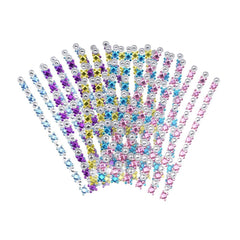 Rhinestone Embellishments Stickers, 6-Inch, 5-Strips