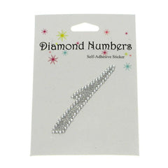 Diamond Glitter Number Stickers, 2-1/4-inch