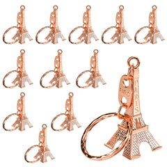 Paris Eiffel Tower Keychain Party Favors, 1-7/8-Inch, 12-Piece