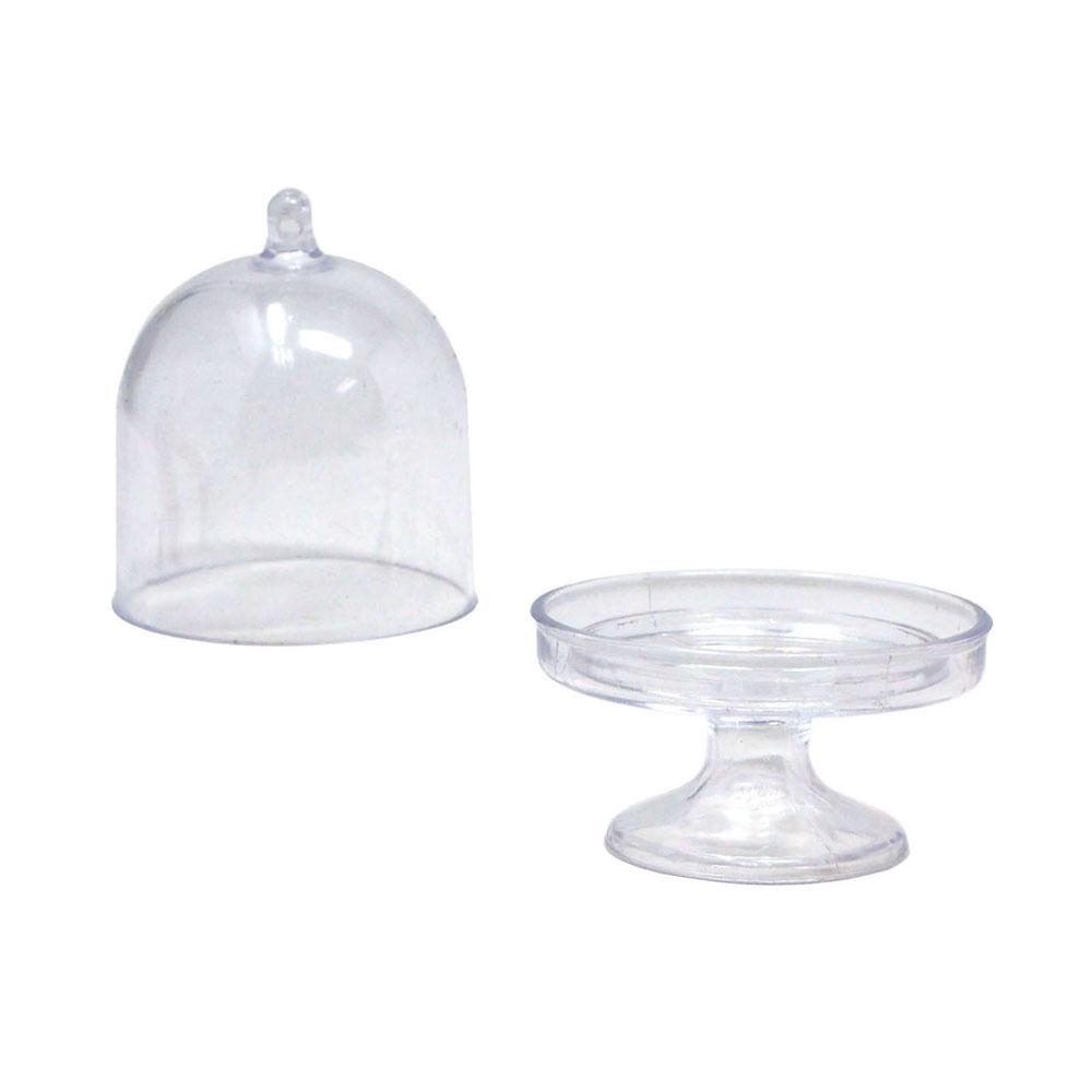 Clear Acrylic Mini Cake Stand, 3-Inch, 12-Count