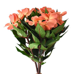 Artificial New Guinea Impatiens Spray, 13-1/2-Inch