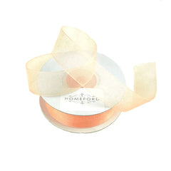 Sheer Organza Ribbon, 7/8-inch, 25-yard