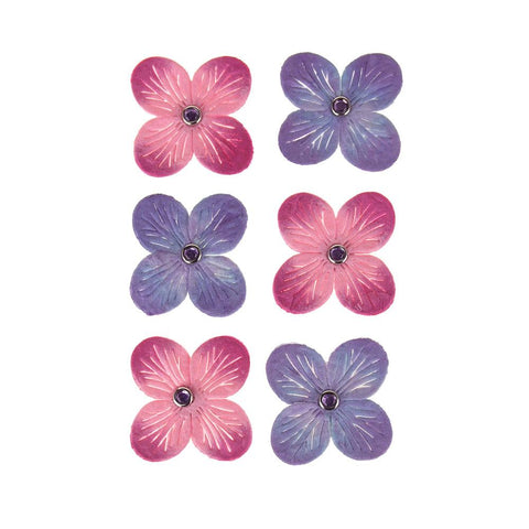 Self-Adhesive Flower Embellishment, 1-1/2-Inch, 6-Count, Princess