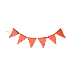 Faux Jute Triangle Banner, 6-Inch x 8-Inch, 6-Count