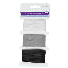 Paper Raffia Ribbon Craft Medley, 1/4-Inch,  8-Yard, 3-Piece