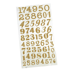 Glitter Number Stickers Three Styles, 3/4-inch, 60-count