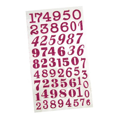 Glitter Number Stickers Three Styles, 3/4-inch, 60-count