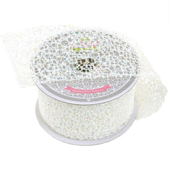 Glitter Web Mesh Ribbon, 2-Inch, 10 Yards