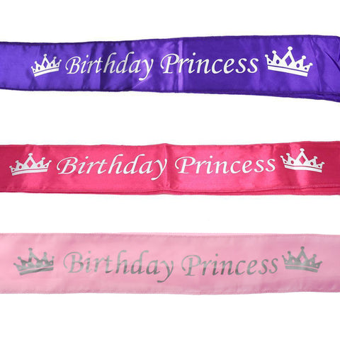 Satin Birthday Princess Sash, 29-Inch