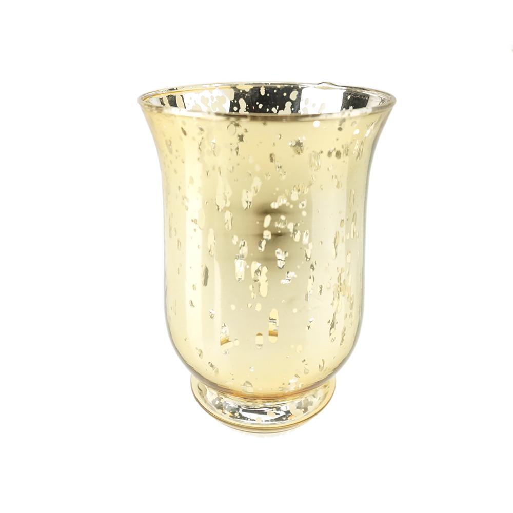 Plastic Splatter Candle Holder & Vase, Gold, 6-Inch