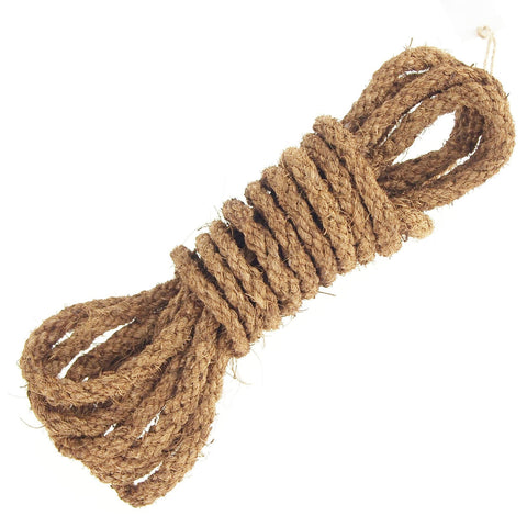 Natural Coconut Fiber Rope, 12mm, 5.5 Yards