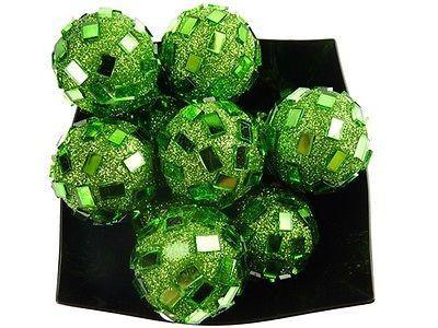 Glitter Disco Ornament Balls, 1-1/4-inch, 10-Piece