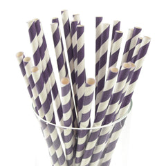 Candy Striped Paper Straws, 7-3/4-inch, 25-Piece