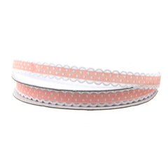 Polka Dot Picot-edge Polyester Ribbon, 3/8-Inch, 25- Yards