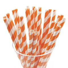 Candy Striped Paper Straws, 7-3/4-inch, 25-Piece