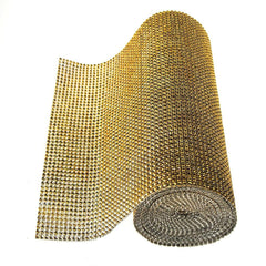 Rhinestone Diamond Wrap Mesh Ribbon, 9-1/2-Inch, 5 Yards