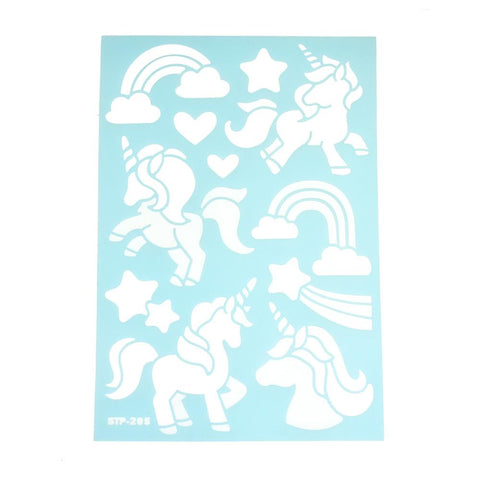 Unicorn & Rainbow Multi-Media Stencil, 11-Inch