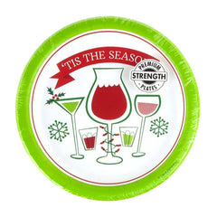 Christmas Print Paper Party Plates, 6-7/8-inch, 8-Piece
