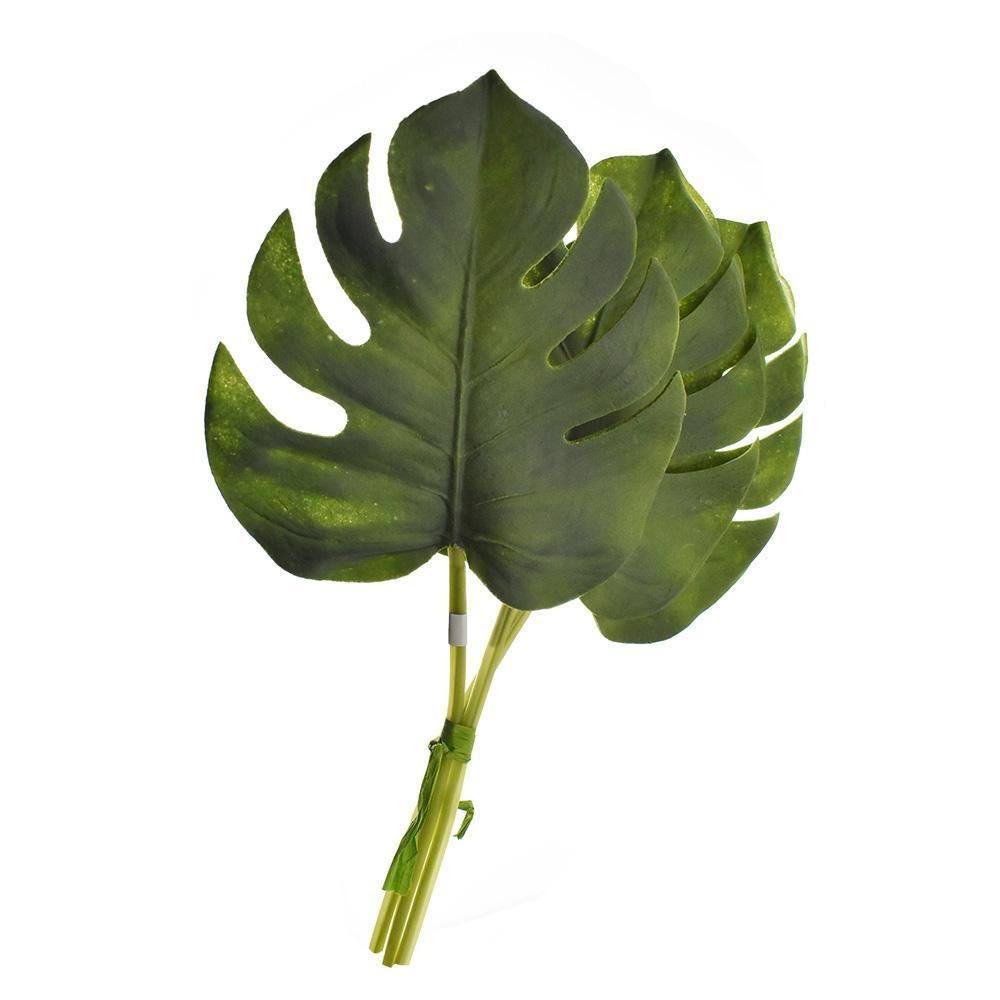 Artificial Soft Split Philodendron Leaf Bundle, 13-Inch, 3-Count