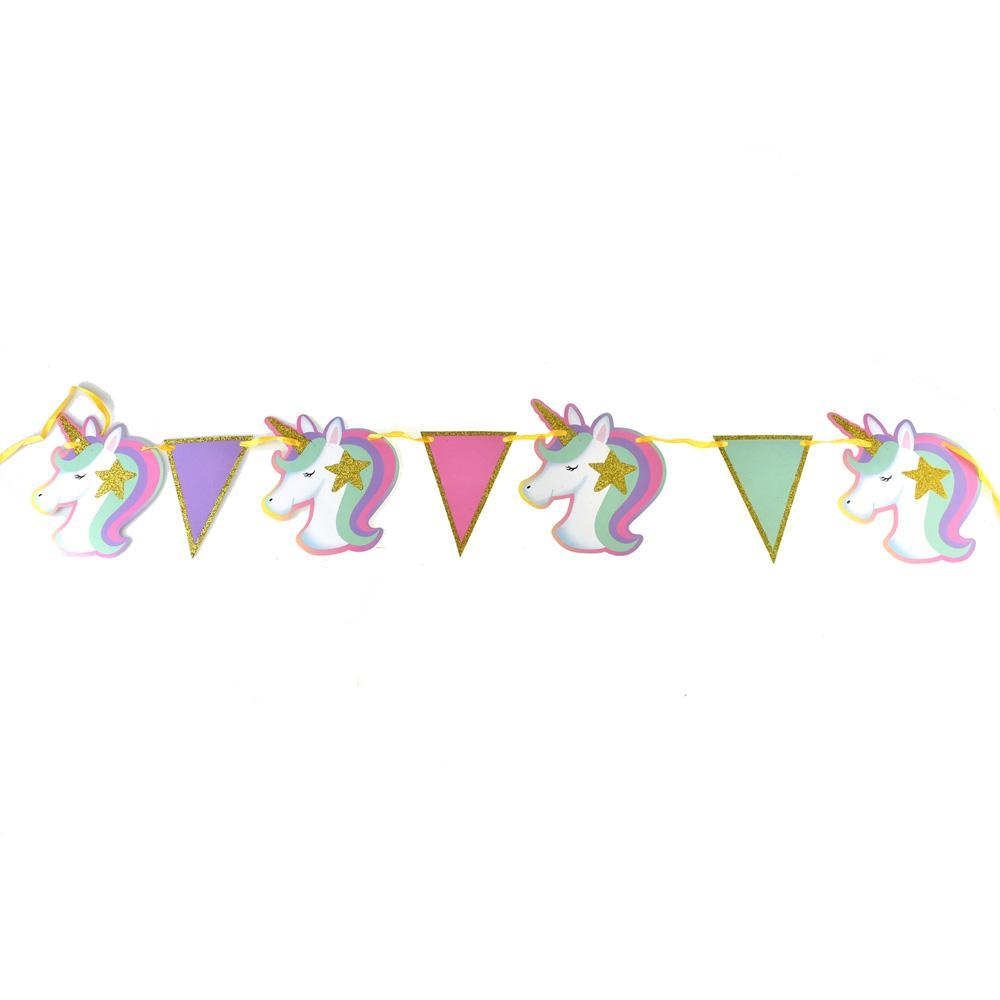 Magical Unicorn Glitter Flag Banner, 6-Feet