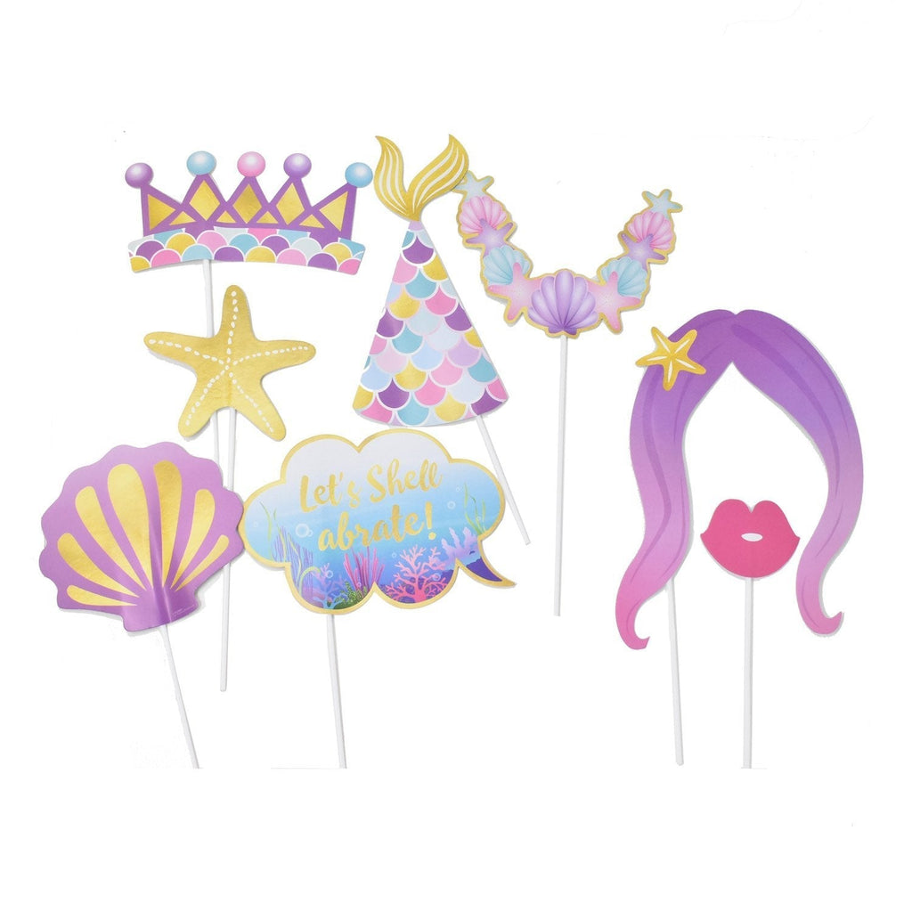 Legendary Mermaid Party Photo Props, Assorted Sizes, 8-Piece