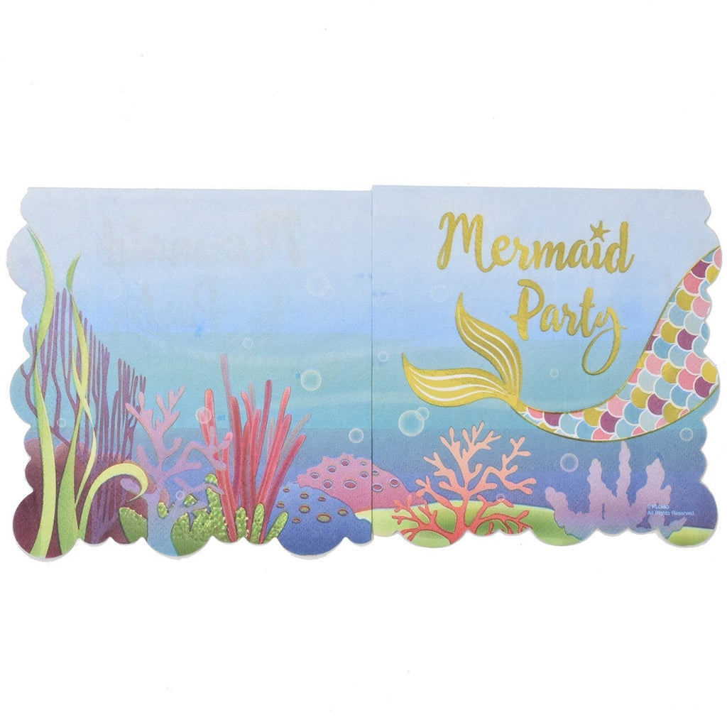 Legendary Mermaid Party Napkins, 6-1/2-Inch, 16-Count