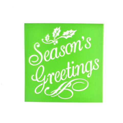 "Season's Greetings" Christmas Multi-Media Stencil, 6-Inch