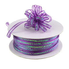 Iridescent Pull Bow Christmas Ribbon, 1/8-Inch, 50 Yards