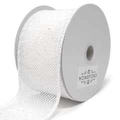 Frosted Net Wired Ribbon, 10 Yards