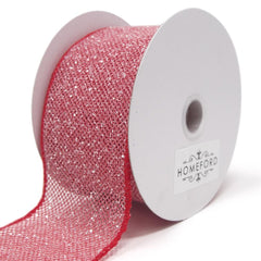 Frosted Net Wired Ribbon, 10 Yards