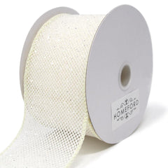 Frosted Net Wired Ribbon, 10 Yards
