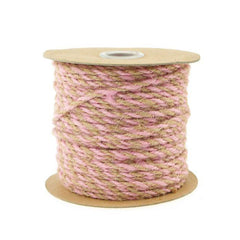 Bi-Colored Jute Twine Cord Rope Ribbon, 5/64-Inch or 2.5 mm, 50-Yard