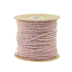Bi-Colored Jute Twine Cord Rope Ribbon, 5/64-Inch or 2.5 mm, 50-Yard